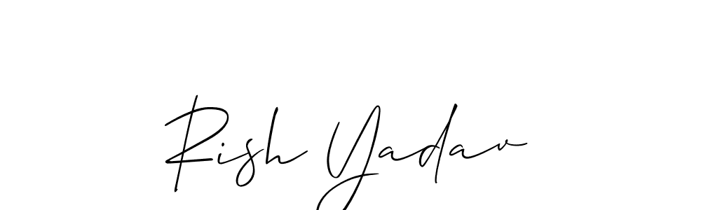 This is the best signature style for the Rish Yadav name. Also you like these signature font (Allison_Script). Mix name signature. Rish Yadav signature style 2 images and pictures png