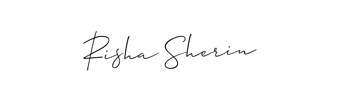 Make a short Risha Sherin signature style. Manage your documents anywhere anytime using Allison_Script. Create and add eSignatures, submit forms, share and send files easily. Risha Sherin signature style 2 images and pictures png
