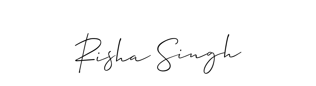 Make a beautiful signature design for name Risha Singh. With this signature (Allison_Script) style, you can create a handwritten signature for free. Risha Singh signature style 2 images and pictures png