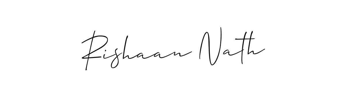 Make a short Rishaan Nath signature style. Manage your documents anywhere anytime using Allison_Script. Create and add eSignatures, submit forms, share and send files easily. Rishaan Nath signature style 2 images and pictures png