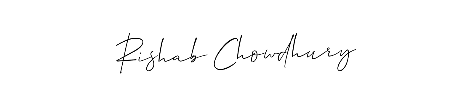 Similarly Allison_Script is the best handwritten signature design. Signature creator online .You can use it as an online autograph creator for name Rishab Chowdhury. Rishab Chowdhury signature style 2 images and pictures png