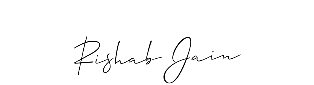 It looks lik you need a new signature style for name Rishab Jain. Design unique handwritten (Allison_Script) signature with our free signature maker in just a few clicks. Rishab Jain signature style 2 images and pictures png