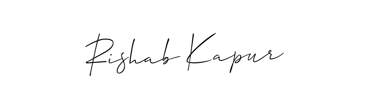 Similarly Allison_Script is the best handwritten signature design. Signature creator online .You can use it as an online autograph creator for name Rishab Kapur. Rishab Kapur signature style 2 images and pictures png