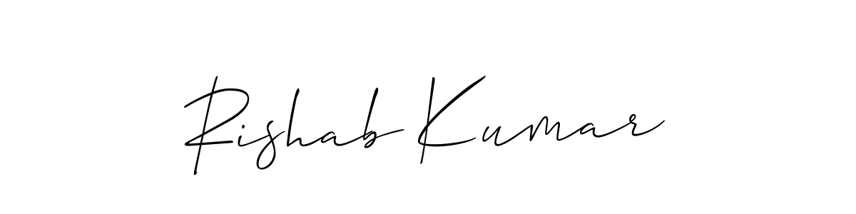 You should practise on your own different ways (Allison_Script) to write your name (Rishab Kumar) in signature. don't let someone else do it for you. Rishab Kumar signature style 2 images and pictures png
