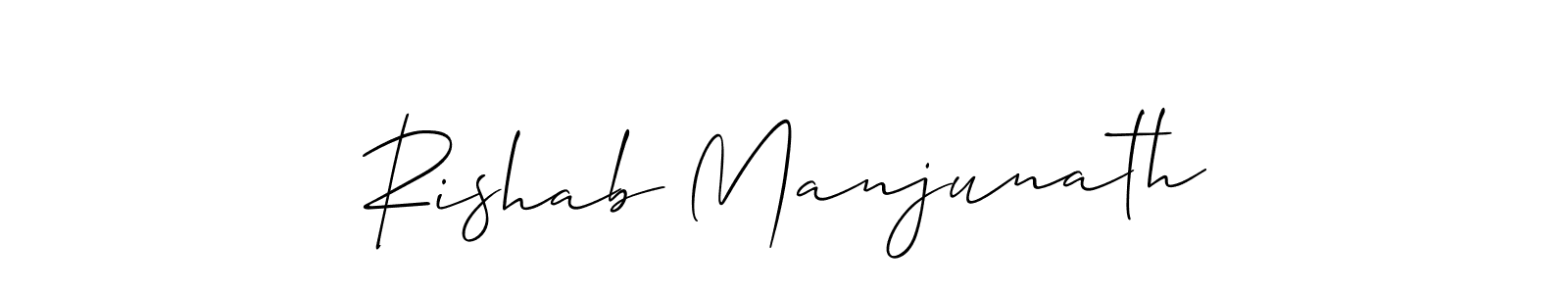 Create a beautiful signature design for name Rishab Manjunath. With this signature (Allison_Script) fonts, you can make a handwritten signature for free. Rishab Manjunath signature style 2 images and pictures png
