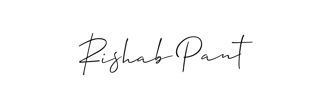 It looks lik you need a new signature style for name Rishab Pant. Design unique handwritten (Allison_Script) signature with our free signature maker in just a few clicks. Rishab Pant signature style 2 images and pictures png