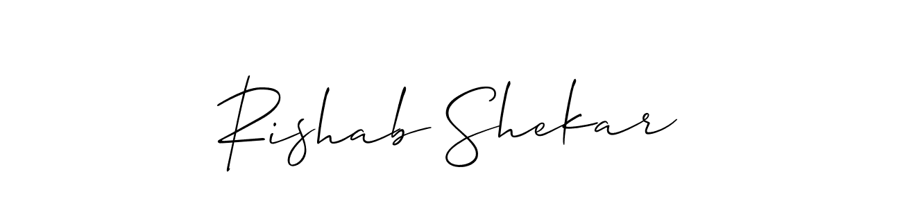 Rishab Shekar stylish signature style. Best Handwritten Sign (Allison_Script) for my name. Handwritten Signature Collection Ideas for my name Rishab Shekar. Rishab Shekar signature style 2 images and pictures png