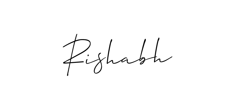 Also You can easily find your signature by using the search form. We will create Rishabh  name handwritten signature images for you free of cost using Allison_Script sign style. Rishabh  signature style 2 images and pictures png