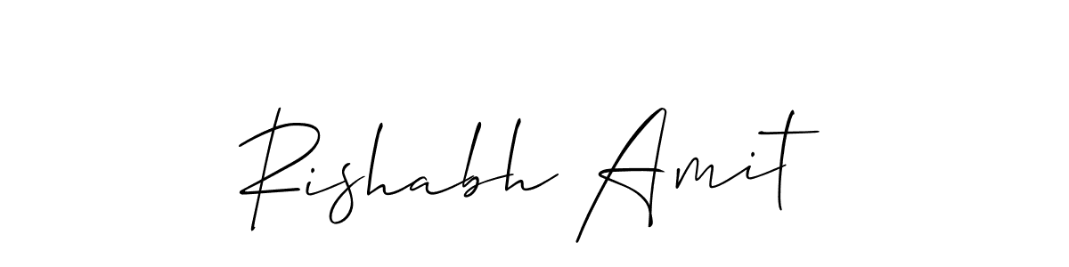 How to make Rishabh Amit signature? Allison_Script is a professional autograph style. Create handwritten signature for Rishabh Amit name. Rishabh Amit signature style 2 images and pictures png