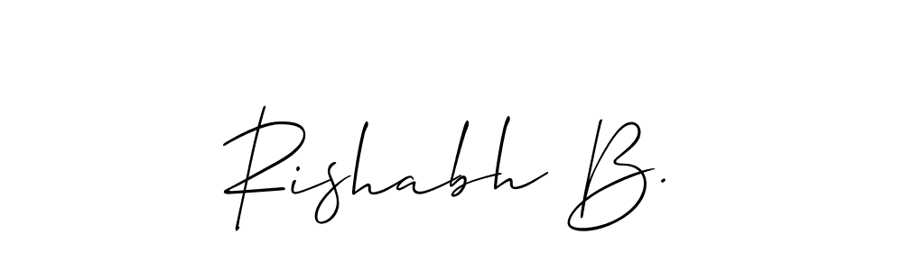 It looks lik you need a new signature style for name Rishabh B.. Design unique handwritten (Allison_Script) signature with our free signature maker in just a few clicks. Rishabh B. signature style 2 images and pictures png