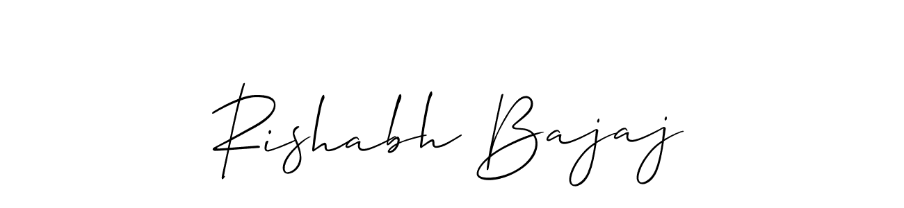Make a beautiful signature design for name Rishabh Bajaj. With this signature (Allison_Script) style, you can create a handwritten signature for free. Rishabh Bajaj signature style 2 images and pictures png