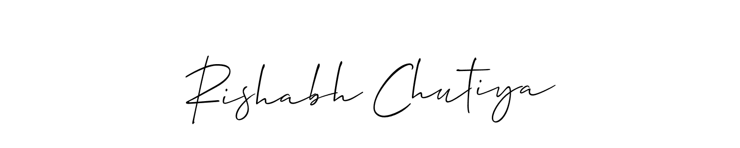 Similarly Allison_Script is the best handwritten signature design. Signature creator online .You can use it as an online autograph creator for name Rishabh Chutiya. Rishabh Chutiya signature style 2 images and pictures png