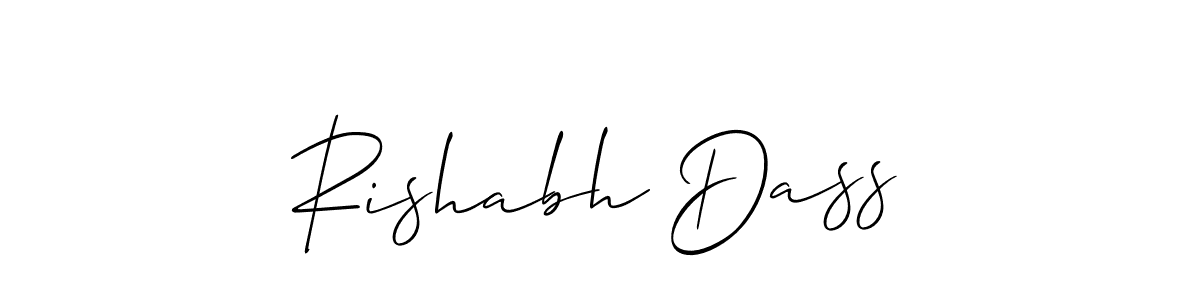 Make a short Rishabh Dass signature style. Manage your documents anywhere anytime using Allison_Script. Create and add eSignatures, submit forms, share and send files easily. Rishabh Dass signature style 2 images and pictures png