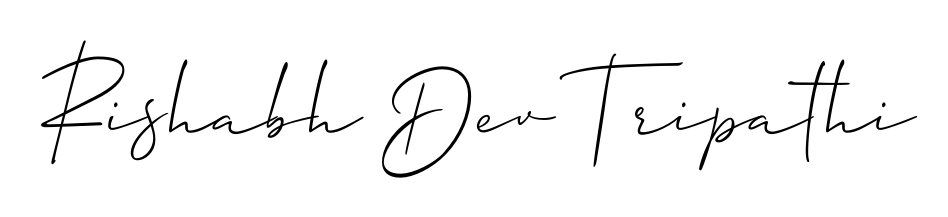 Create a personalized artistic stamp with Rishabh Dev Tripathi in Allison_Script font. Perfect for visual artists, designers, and influencers. Rishabh Dev Tripathi signature style 2 images and pictures png