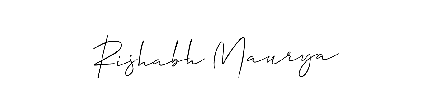 Make a beautiful signature design for name Rishabh Maurya. With this signature (Allison_Script) style, you can create a handwritten signature for free. Rishabh Maurya signature style 2 images and pictures png