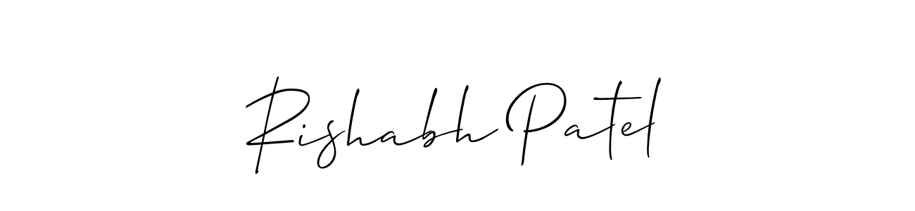 Also You can easily find your signature by using the search form. We will create Rishabh Patel name handwritten signature images for you free of cost using Allison_Script sign style. Rishabh Patel signature style 2 images and pictures png