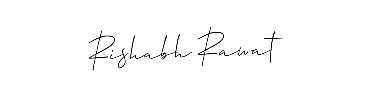 Rishabh Rawat stylish signature style. Best Handwritten Sign (Allison_Script) for my name. Handwritten Signature Collection Ideas for my name Rishabh Rawat. Rishabh Rawat signature style 2 images and pictures png