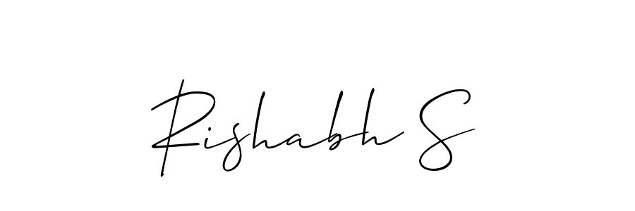 if you are searching for the best signature style for your name Rishabh S. so please give up your signature search. here we have designed multiple signature styles  using Allison_Script. Rishabh S signature style 2 images and pictures png