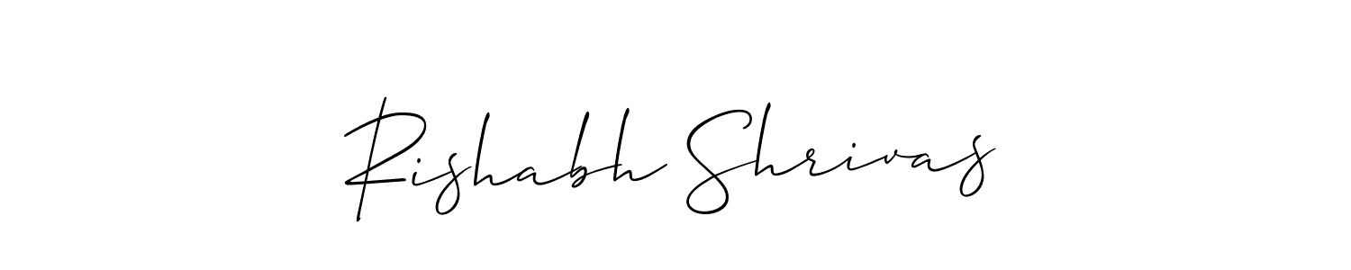 Rishabh Shrivas stylish signature style. Best Handwritten Sign (Allison_Script) for my name. Handwritten Signature Collection Ideas for my name Rishabh Shrivas. Rishabh Shrivas signature style 2 images and pictures png