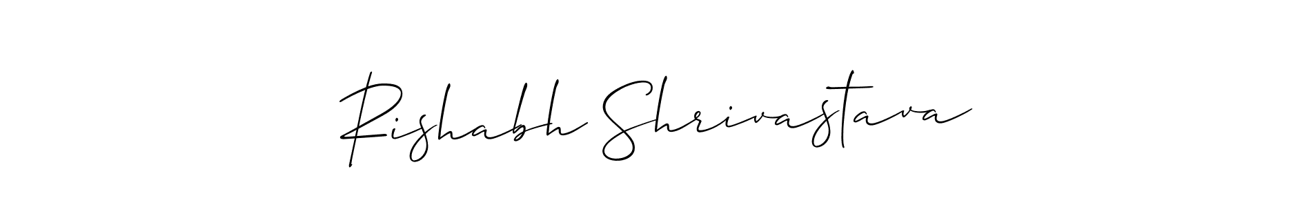 Create a beautiful signature design for name Rishabh Shrivastava. With this signature (Allison_Script) fonts, you can make a handwritten signature for free. Rishabh Shrivastava signature style 2 images and pictures png