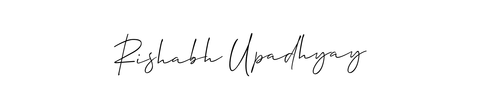It looks lik you need a new signature style for name Rishabh Upadhyay. Design unique handwritten (Allison_Script) signature with our free signature maker in just a few clicks. Rishabh Upadhyay signature style 2 images and pictures png