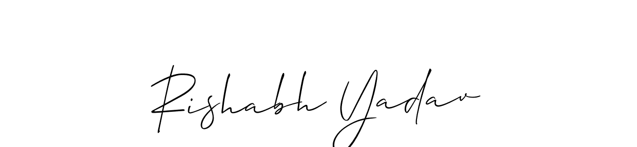 How to make Rishabh Yadav signature? Allison_Script is a professional autograph style. Create handwritten signature for Rishabh Yadav name. Rishabh Yadav signature style 2 images and pictures png