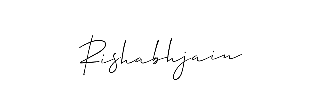 Create a beautiful signature design for name Rishabhjain. With this signature (Allison_Script) fonts, you can make a handwritten signature for free. Rishabhjain signature style 2 images and pictures png