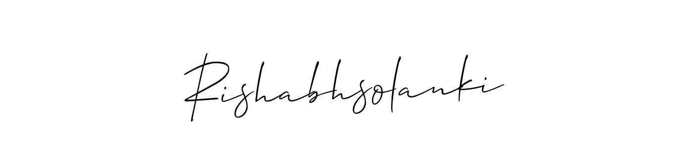 Also we have Rishabhsolanki name is the best signature style. Create professional handwritten signature collection using Allison_Script autograph style. Rishabhsolanki signature style 2 images and pictures png