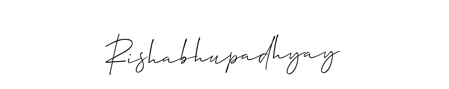 How to make Rishabhupadhyay name signature. Use Allison_Script style for creating short signs online. This is the latest handwritten sign. Rishabhupadhyay signature style 2 images and pictures png