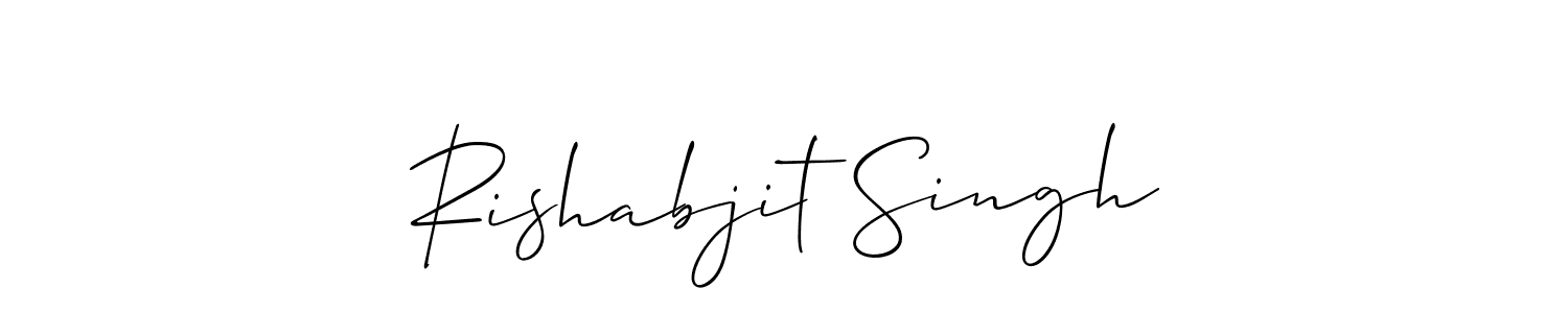 How to make Rishabjit Singh signature? Allison_Script is a professional autograph style. Create handwritten signature for Rishabjit Singh name. Rishabjit Singh signature style 2 images and pictures png