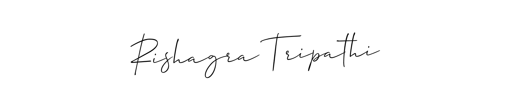 You should practise on your own different ways (Allison_Script) to write your name (Rishagra Tripathi) in signature. don't let someone else do it for you. Rishagra Tripathi signature style 2 images and pictures png