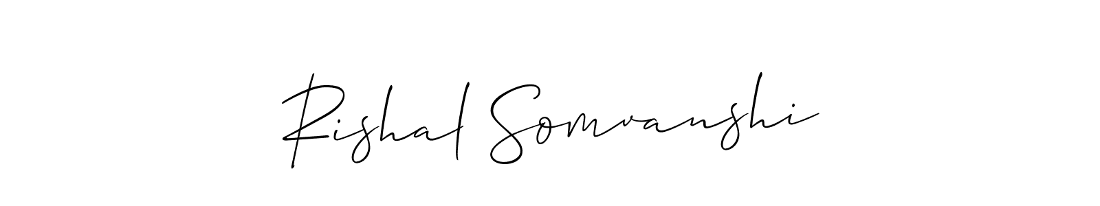 if you are searching for the best signature style for your name Rishal Somvanshi. so please give up your signature search. here we have designed multiple signature styles  using Allison_Script. Rishal Somvanshi signature style 2 images and pictures png