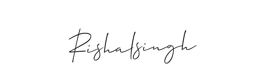 Design your own signature with our free online signature maker. With this signature software, you can create a handwritten (Allison_Script) signature for name Rishalsingh. Rishalsingh signature style 2 images and pictures png