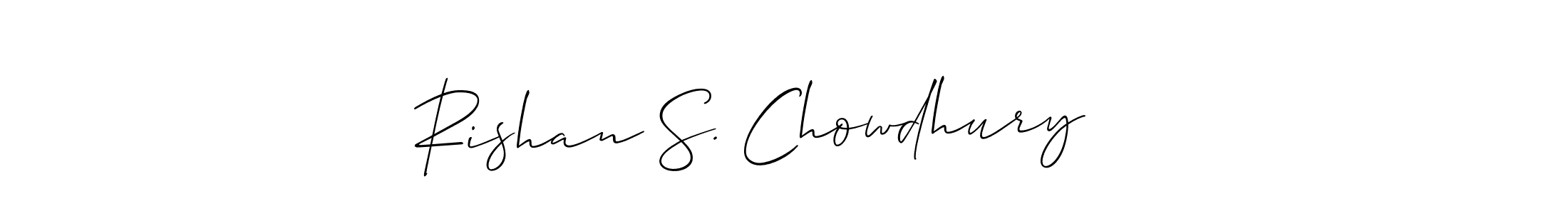 Design your own signature with our free online signature maker. With this signature software, you can create a handwritten (Allison_Script) signature for name Rishan S. Chowdhury   . Rishan S. Chowdhury    signature style 2 images and pictures png