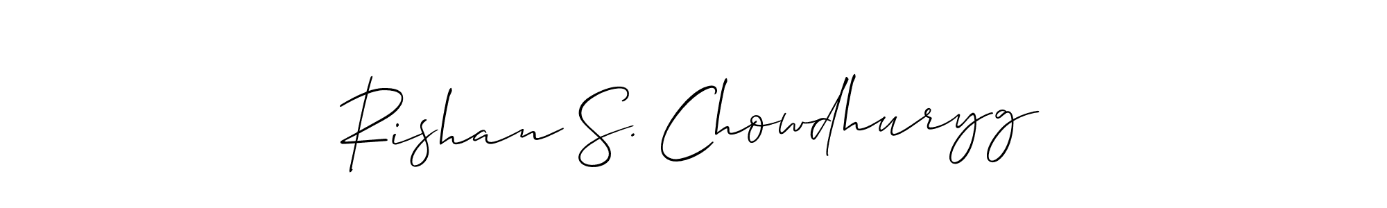 if you are searching for the best signature style for your name Rishan S. Chowdhuryg. so please give up your signature search. here we have designed multiple signature styles  using Allison_Script. Rishan S. Chowdhuryg signature style 2 images and pictures png