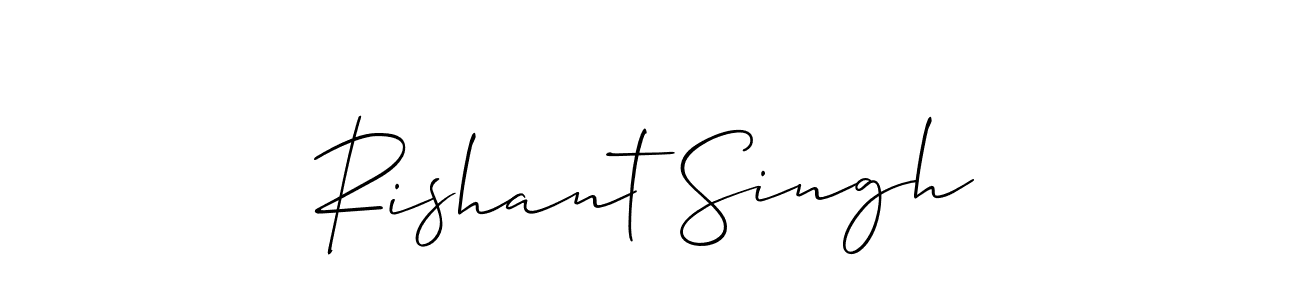 Use a signature maker to create a handwritten signature online. With this signature software, you can design (Allison_Script) your own signature for name Rishant Singh. Rishant Singh signature style 2 images and pictures png