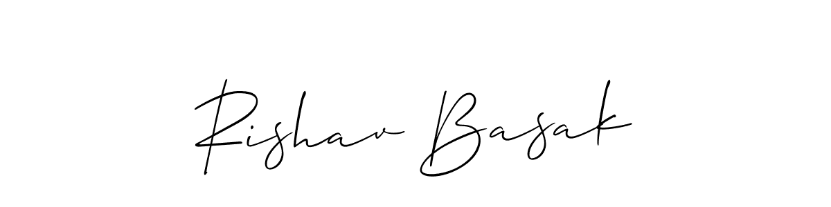 Rishav Basak stylish signature style. Best Handwritten Sign (Allison_Script) for my name. Handwritten Signature Collection Ideas for my name Rishav Basak. Rishav Basak signature style 2 images and pictures png