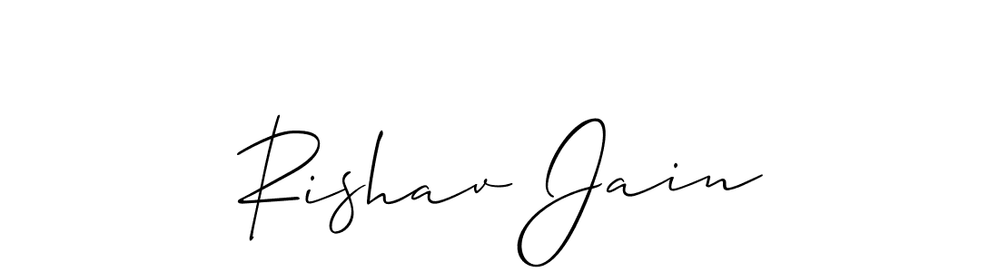 Design your own signature with our free online signature maker. With this signature software, you can create a handwritten (Allison_Script) signature for name Rishav Jain. Rishav Jain signature style 2 images and pictures png