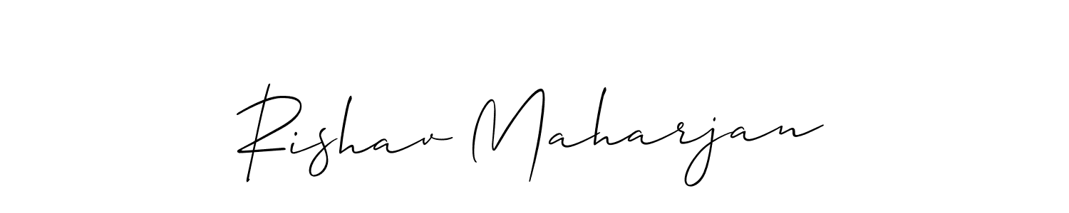 Make a beautiful signature design for name Rishav Maharjan. With this signature (Allison_Script) style, you can create a handwritten signature for free. Rishav Maharjan signature style 2 images and pictures png