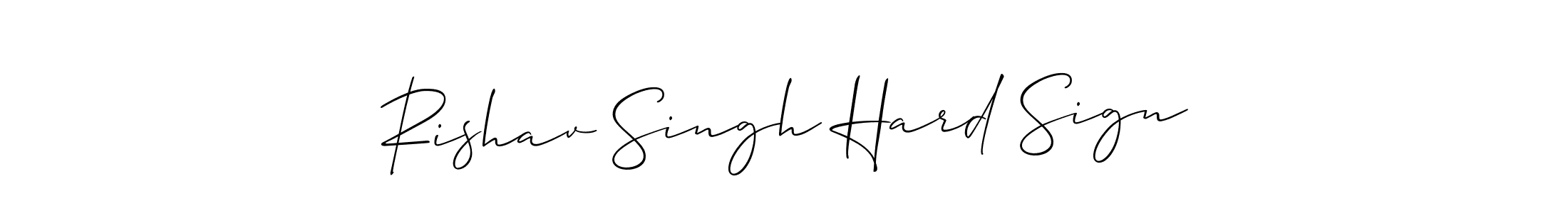 How to make Rishav Singh Hard Sign name signature. Use Allison_Script style for creating short signs online. This is the latest handwritten sign. Rishav Singh Hard Sign signature style 2 images and pictures png