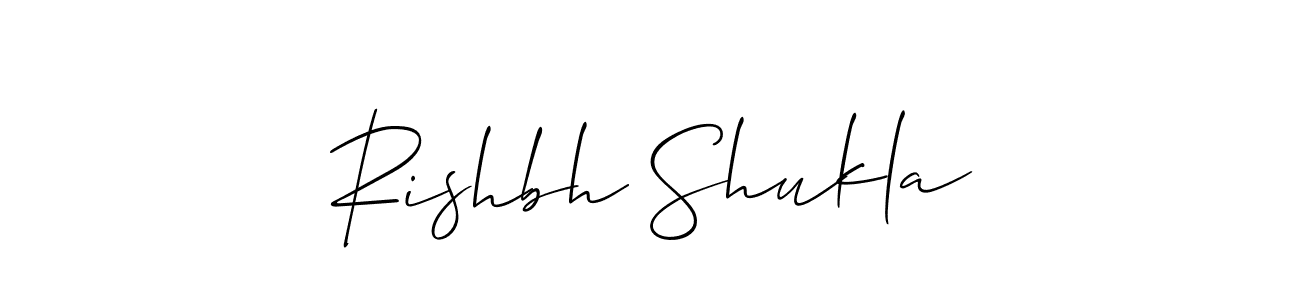 How to make Rishbh Shukla signature? Allison_Script is a professional autograph style. Create handwritten signature for Rishbh Shukla name. Rishbh Shukla signature style 2 images and pictures png