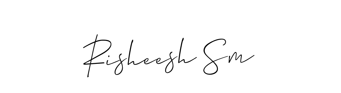 Also You can easily find your signature by using the search form. We will create Risheesh Sm name handwritten signature images for you free of cost using Allison_Script sign style. Risheesh Sm signature style 2 images and pictures png