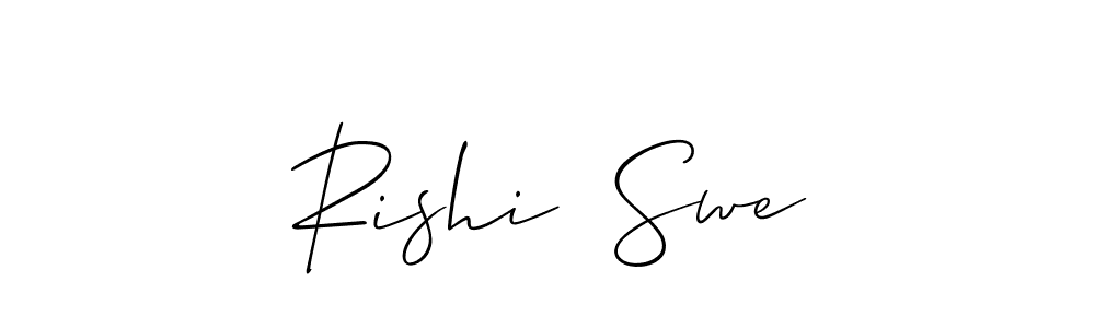 It looks lik you need a new signature style for name Rishi  Swe. Design unique handwritten (Allison_Script) signature with our free signature maker in just a few clicks. Rishi  Swe signature style 2 images and pictures png