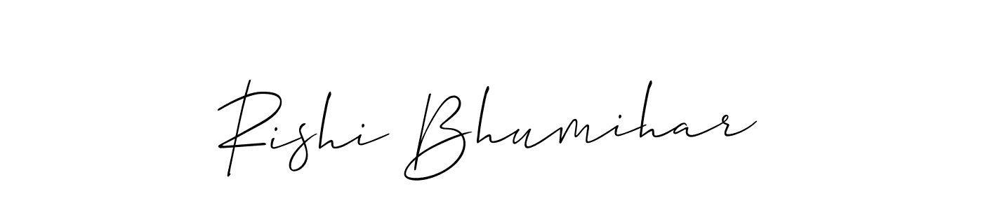Similarly Allison_Script is the best handwritten signature design. Signature creator online .You can use it as an online autograph creator for name Rishi Bhumihar. Rishi Bhumihar signature style 2 images and pictures png
