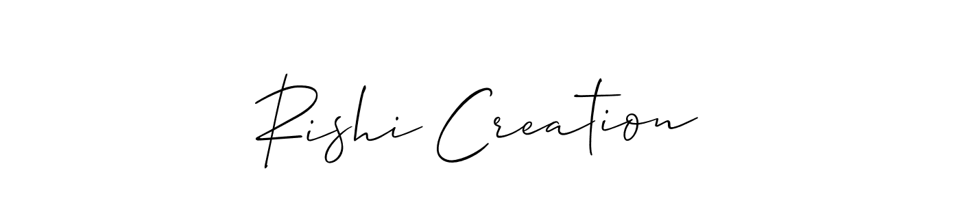 How to make Rishi Creation name signature. Use Allison_Script style for creating short signs online. This is the latest handwritten sign. Rishi Creation signature style 2 images and pictures png