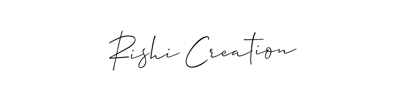 The best way (Allison_Script) to make a short signature is to pick only two or three words in your name. The name Rishi Creation include a total of six letters. For converting this name. Rishi Creation signature style 2 images and pictures png