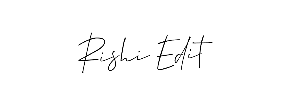 Create a beautiful signature design for name Rishi Edit. With this signature (Allison_Script) fonts, you can make a handwritten signature for free. Rishi Edit signature style 2 images and pictures png