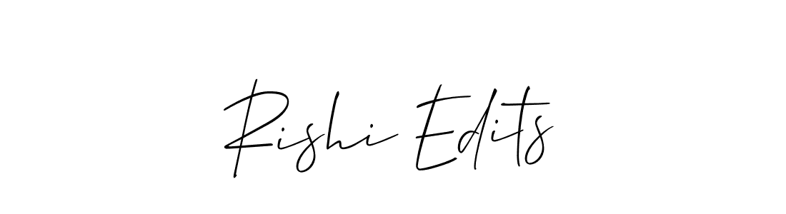 Make a beautiful signature design for name Rishi Edits. With this signature (Allison_Script) style, you can create a handwritten signature for free. Rishi Edits signature style 2 images and pictures png