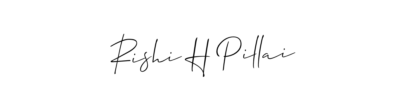 Make a short Rishi H Pillai signature style. Manage your documents anywhere anytime using Allison_Script. Create and add eSignatures, submit forms, share and send files easily. Rishi H Pillai signature style 2 images and pictures png