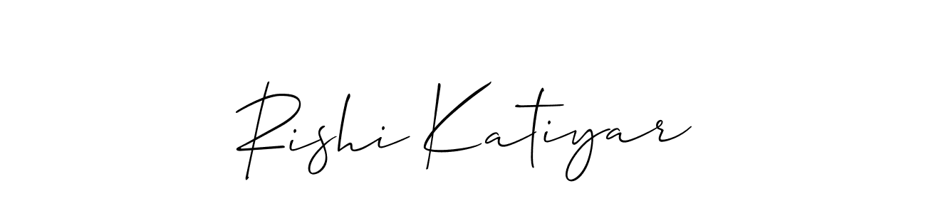 Also we have Rishi Katiyar name is the best signature style. Create professional handwritten signature collection using Allison_Script autograph style. Rishi Katiyar signature style 2 images and pictures png